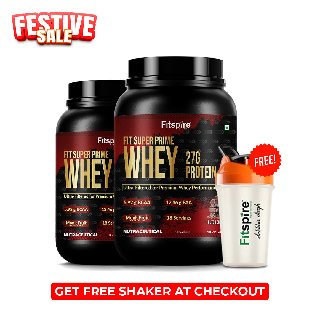 Fit Super Prime Whey Dutch Chocolate – 27g Per Scoop – Zero Sugar Whey - 2 LBS × 2 LBS (Pack of 2)