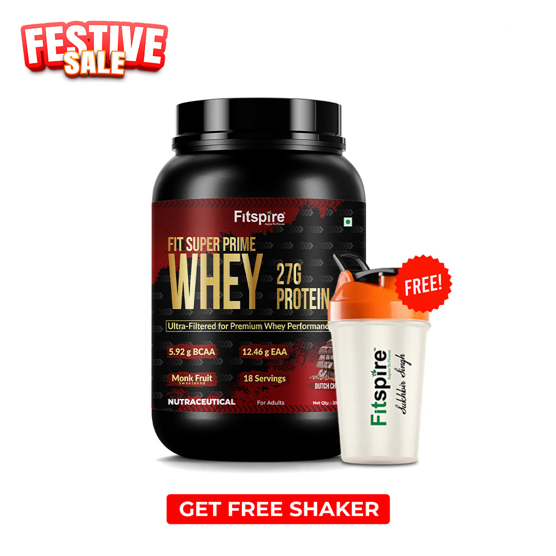 Fit Super Prime Whey 27g  - Dutch Chocolate | Naturally Sweetened With Monk Fruit