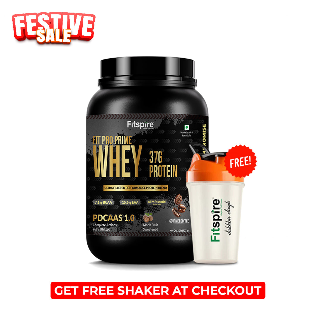 Fit Pro Prime Whey 37g  - Gourmet Coffee - Zero Added Sugar - Naturally Sweetened With Monk Fruit