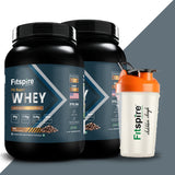 Super Whey Protein (Gourmet Coffee) Pack of 2 With Shaker