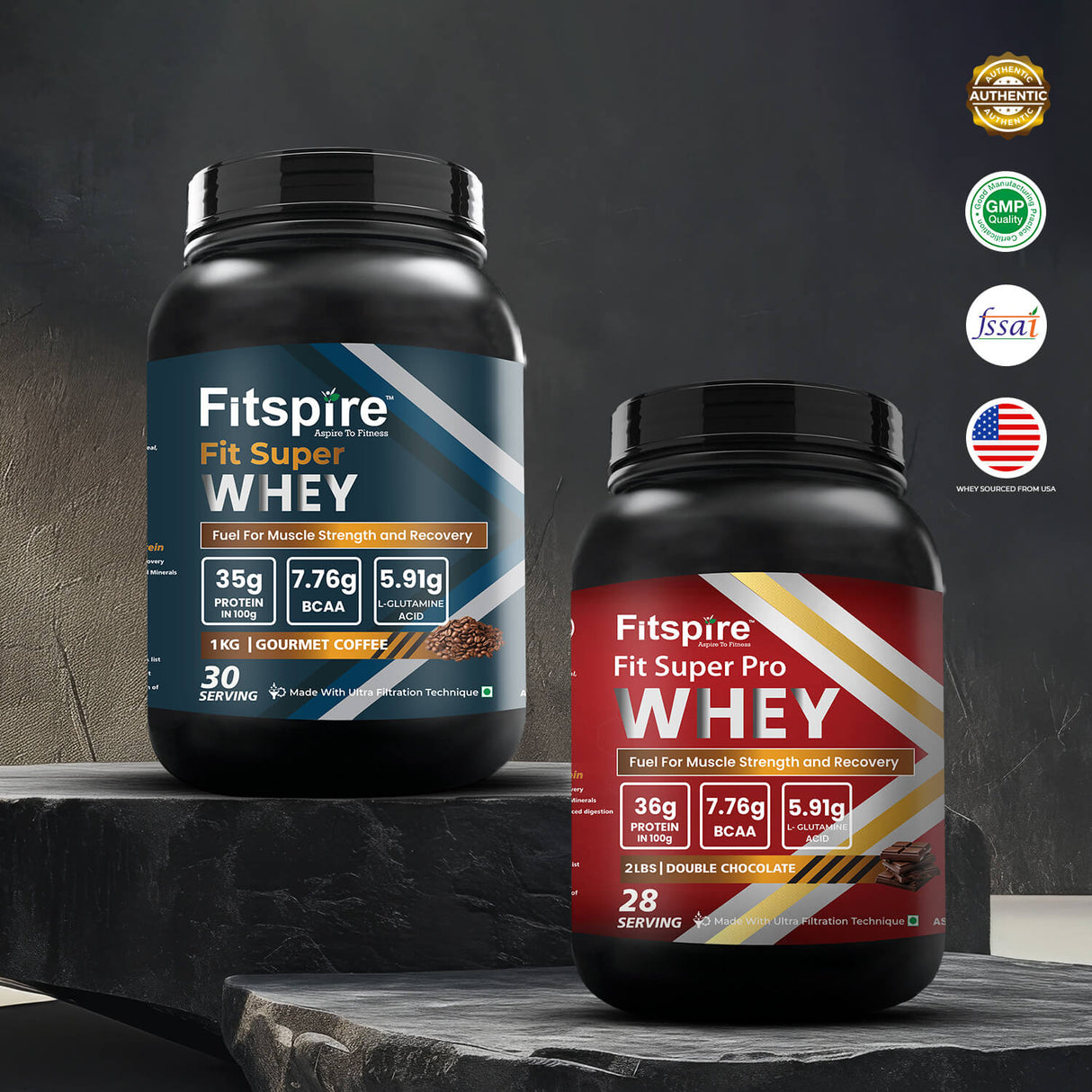 Fit Super & Super Pro Whey Protein Combos (Pack Of 2)