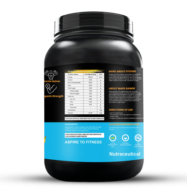 FITSPIRE MASS GAINER WITH CREATINE & FREE SHAKER