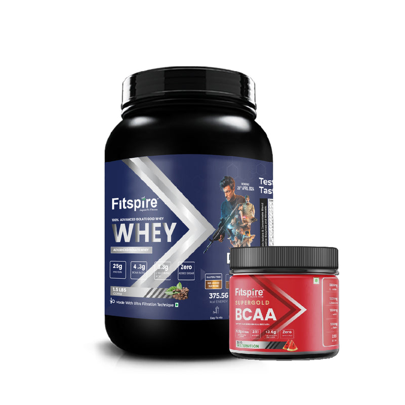 100% ADVANCED ISOLATE GOLD WHEY (1.5 lbs) WITH SUPER GOLD BCAA - WATERMELON (250g)