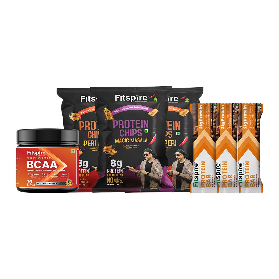 BCAA + 3 Fitspire Bar + 3 Protein Chips ( Any Flavor )