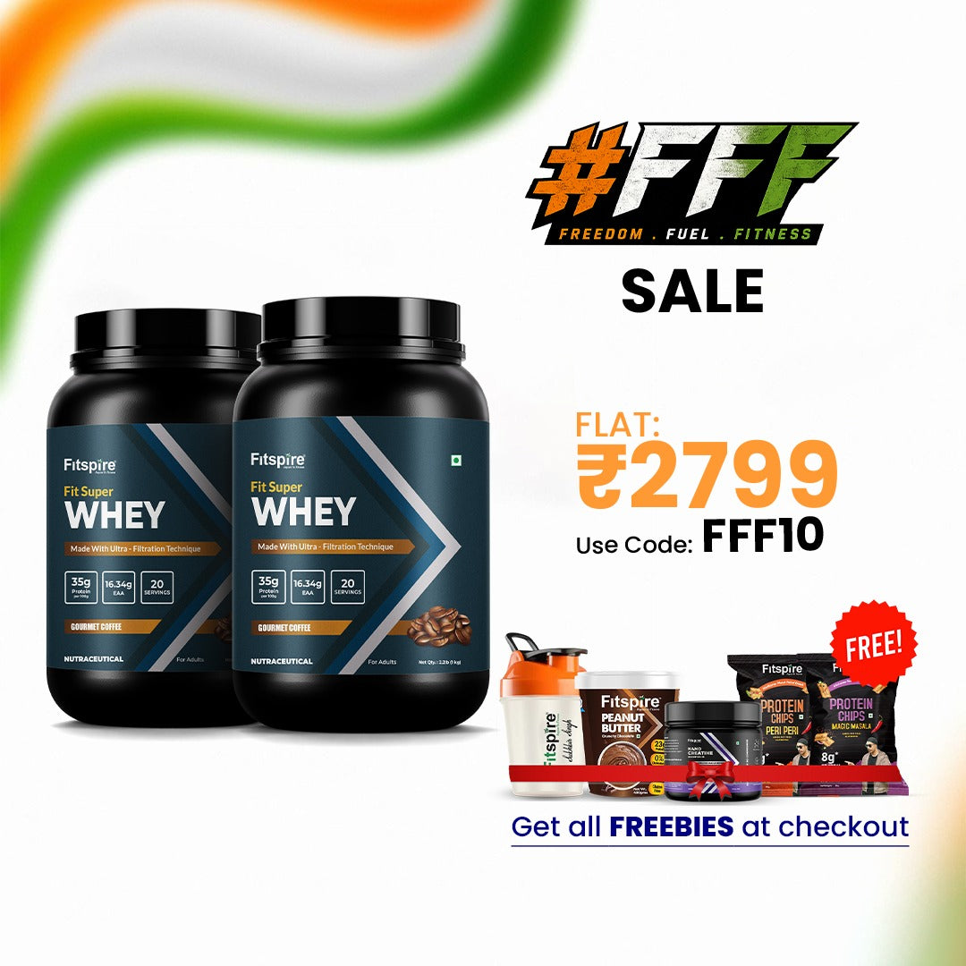 Fitspire Fit Super Whey Protein | Gourmet Coffee | 1 kg | 35 g Protein per 100 g | Digestive Enzymes & Vitamins and Minerals | No Added Sugar | 2LBS + 2 LBS