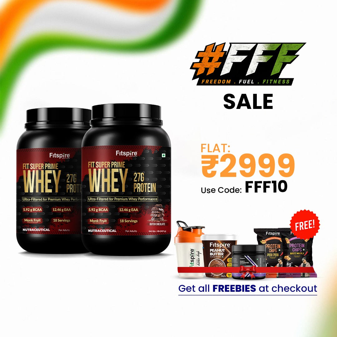 Fit Super Prime Whey 27g  - Dutch Chocolate ( 2LBS + 2LBS ) | Free Nano Creatine