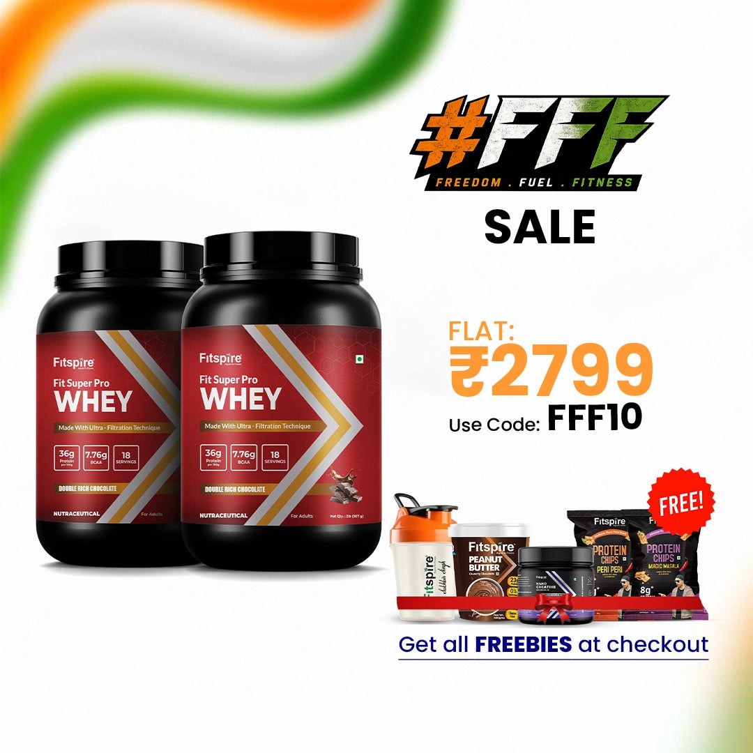 Fitspire Fit Super Pro Whey Protein | Double Rich Chocolate | 2 lbs | 36 g Protein per 100 g| Digestive Enzymes & Probiotics| No Added Sugar | 2Lbs + 2Lbs