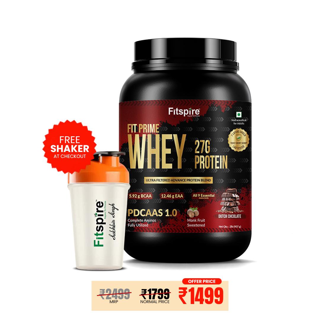 Fit Super Prime Whey Dutch Chocolate - 27g Per Scoop - 2 lb (907g)