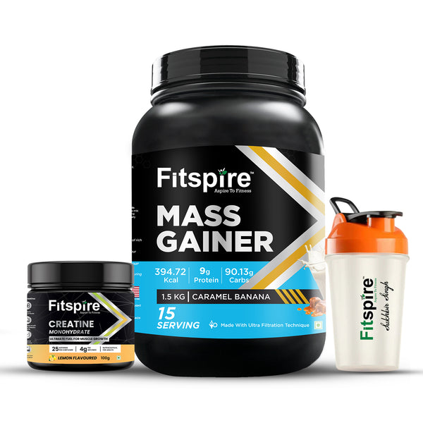 FITSPIRE MASS GAINER WITH CREATINE & FREE SHAKER