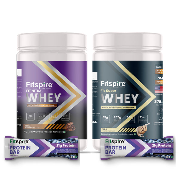 FIT NITRA WHEY (PACK OF 2) WITH PROTEIN BARS (PACK OF 2)