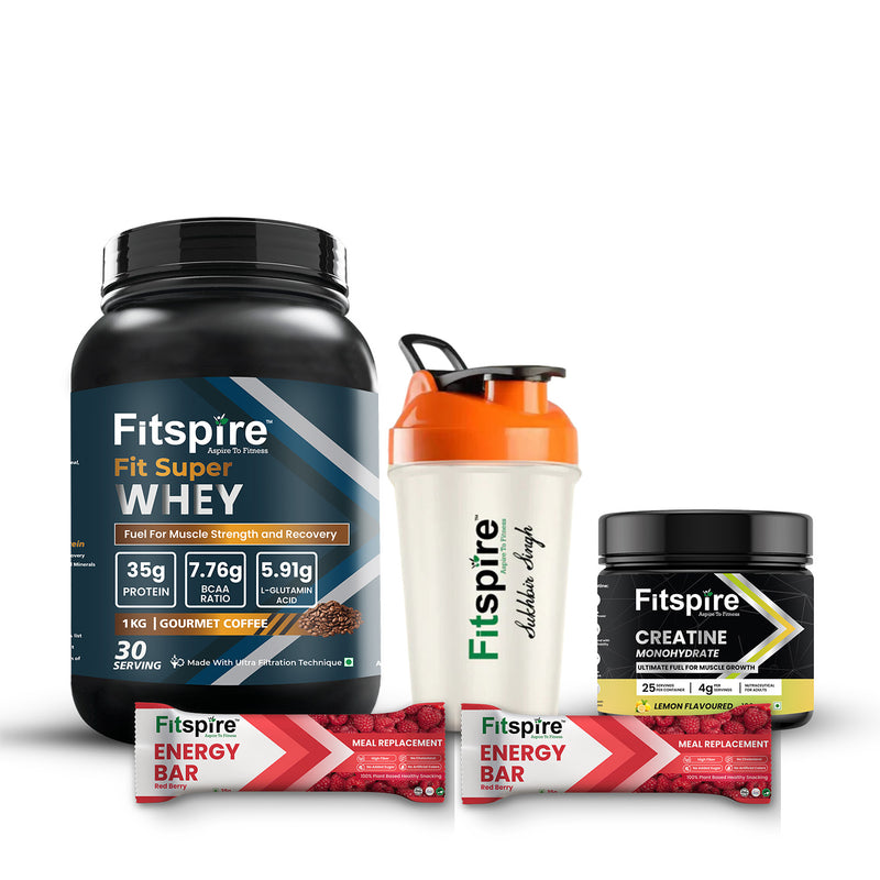 FIT SUPER COMOBS WITH CREATINE, SHAKER & 2 ENERGY BARS