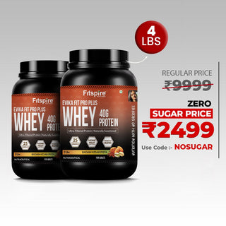 Evika Fit Pro Plus Whey – Badam Kesar Pista | Zero Sugar - 40g Protein | Naturally Sweetened With Monk Fruit