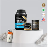 Fitspire Mass Gainer - (1.5 Kg) With Royal King Whey Protein (165 Gm) With Creatine & Free Shaker