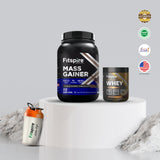 Fitspire Mass Gainer - (1.5 Kg) With Super King Gold Whey Protein (165 Gm) & Free Shaker