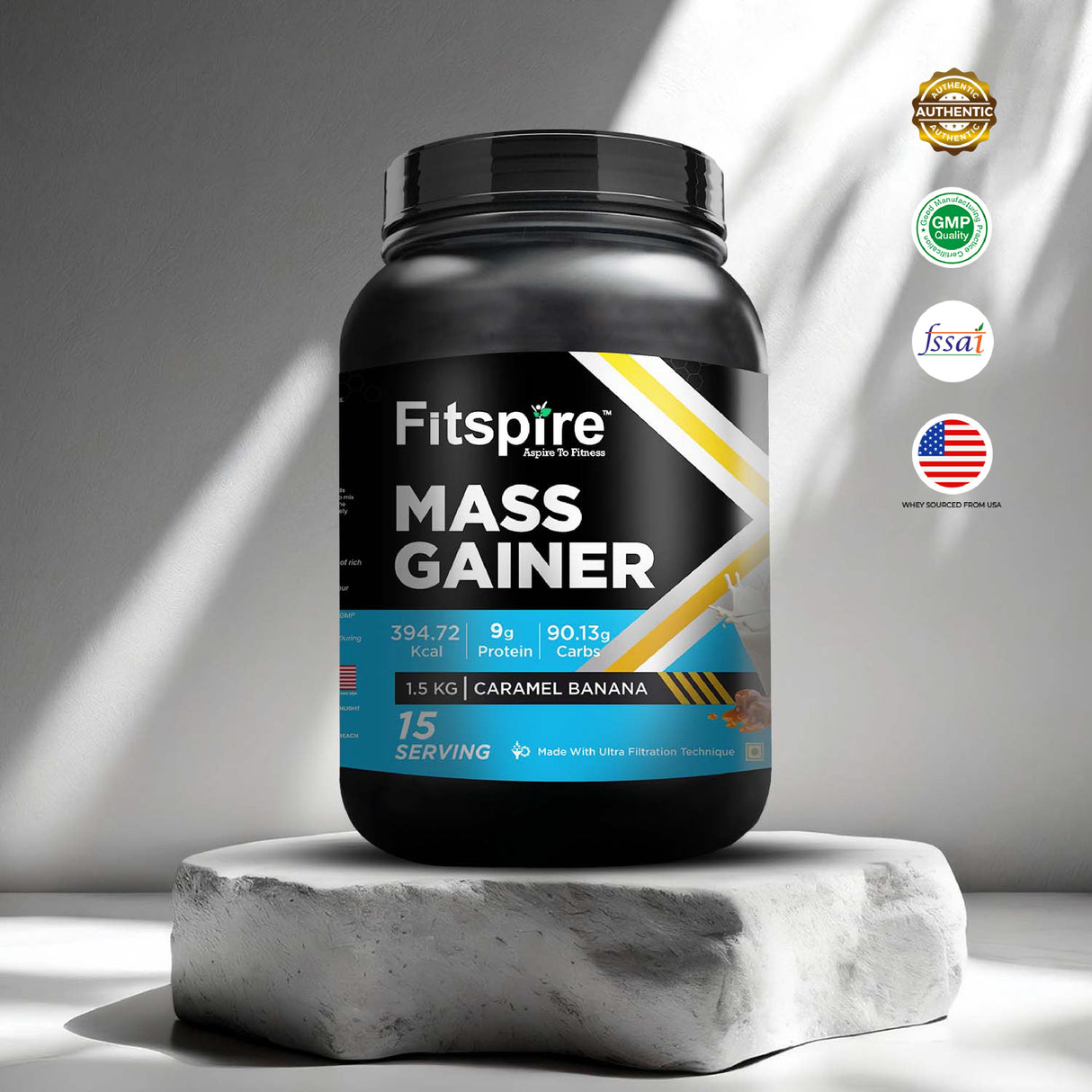 Fitspire Mass Gainer Caramel Banana (1.5 Kg)