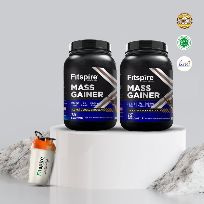 Fitspire Mass Gainer Pack Of 2 With Shaker