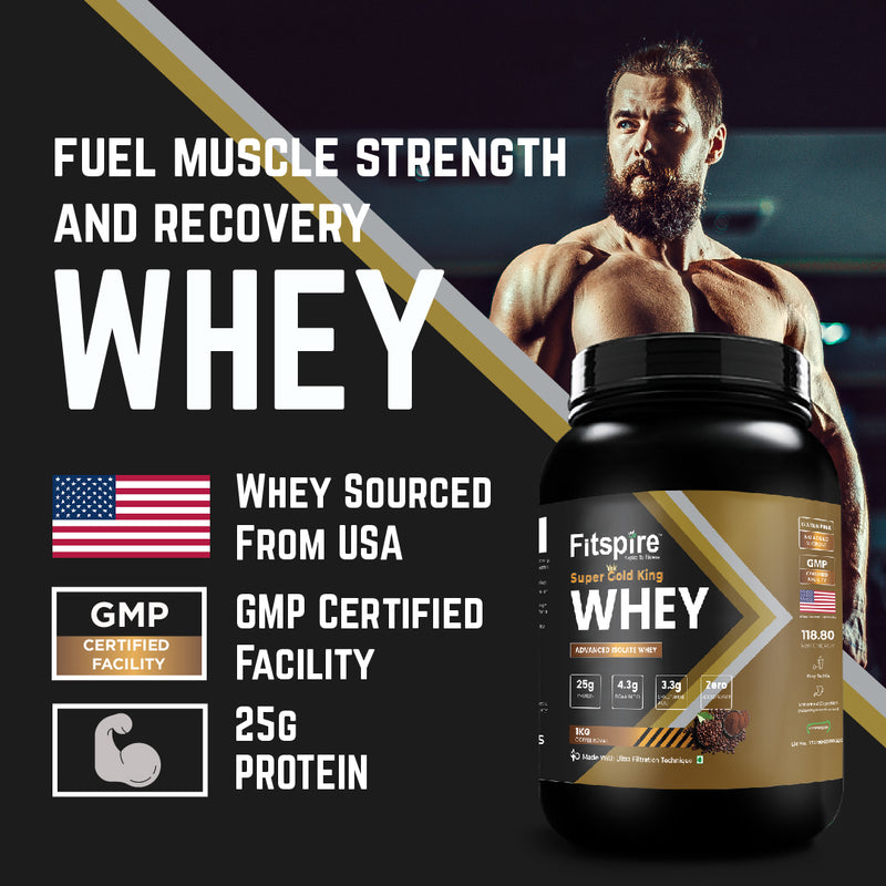 Super King Gold Whey Isolate With Creatine, Peanut Butter & Shaker