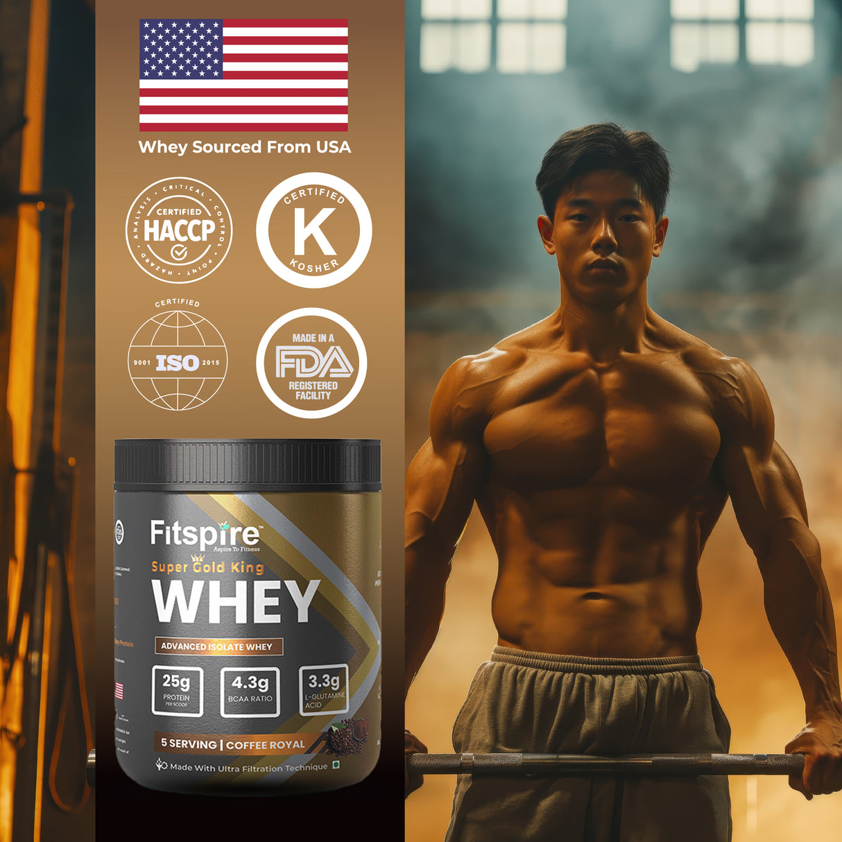 Super King Gold Whey Isolate - Coffee Royal (165g) With Creatine Monohydrate