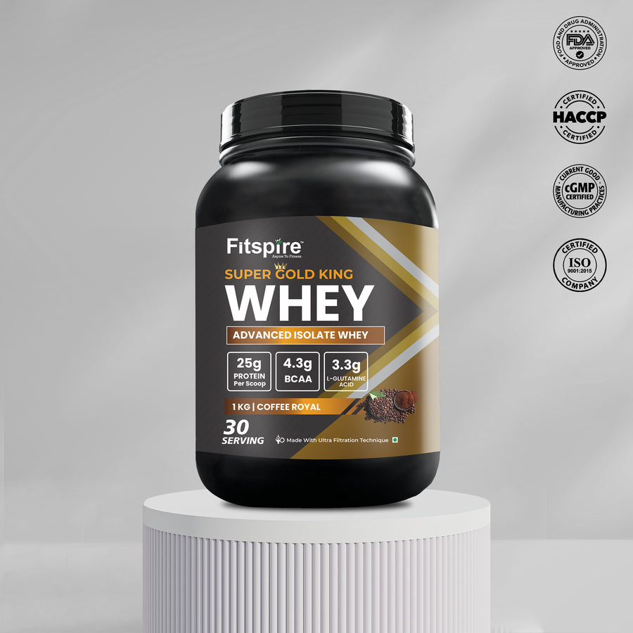 Super Gold King Whey Protein Isolate - Coffee Royal (1 Kg)