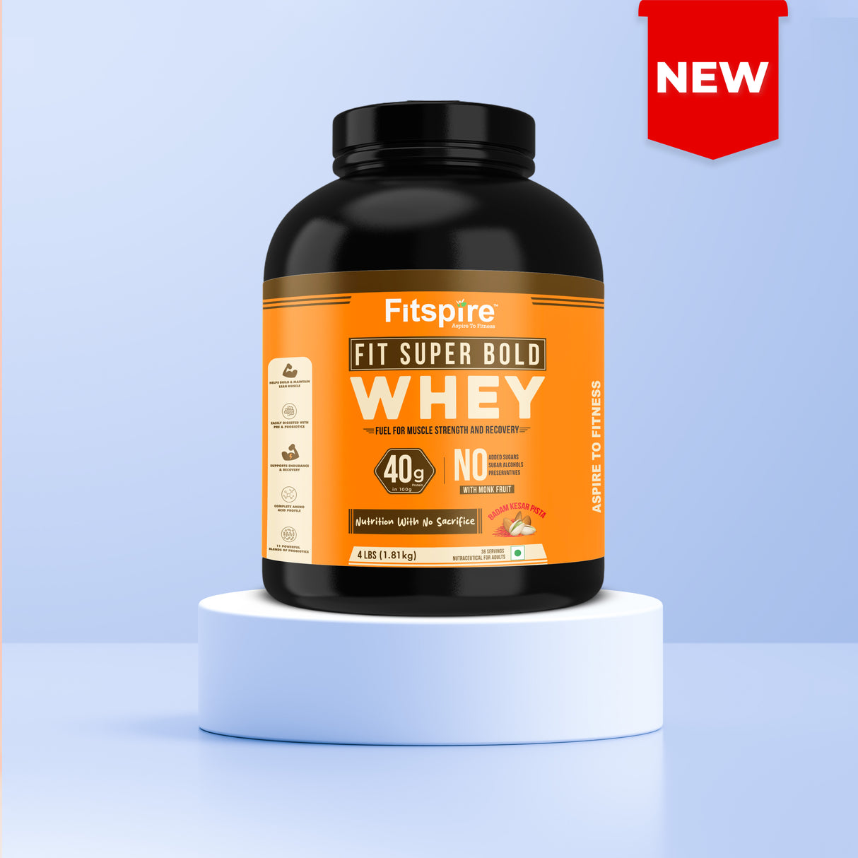 Fit Super Bold Protein – Badam Kesar Pista (4 LBS)
