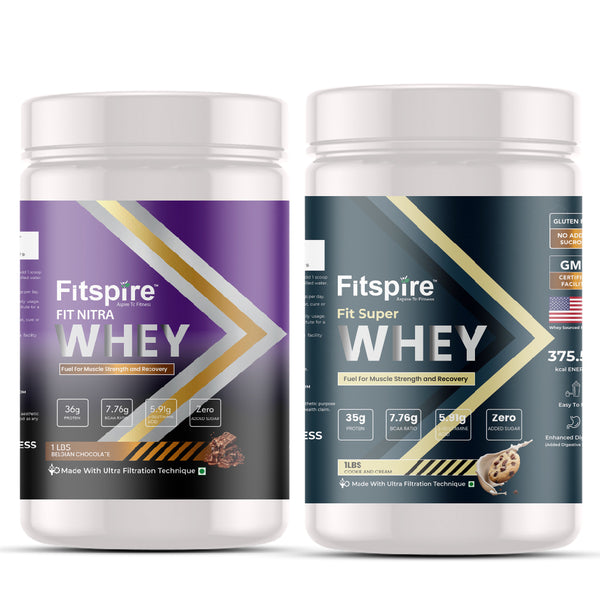 FIT NITRA WHEY (1 lbs) + FIT SUPER WHEY (1 lbs)