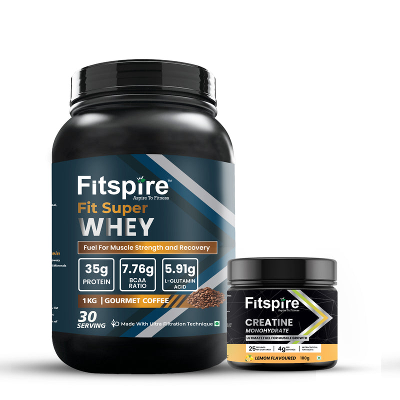 FIT SUPER WHEY PROTEIN COMBOS (1kg) WITH FREE CREATINE