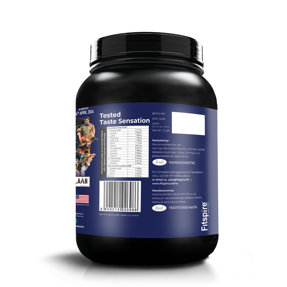 100% Advanced Isolate Gold Whey (1.5 Lbs) With Creatine