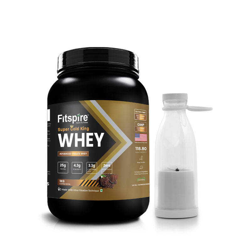 SUPER KING GOLD WHEY  ISOLATE - ROYAL COFFEE (1 kg)