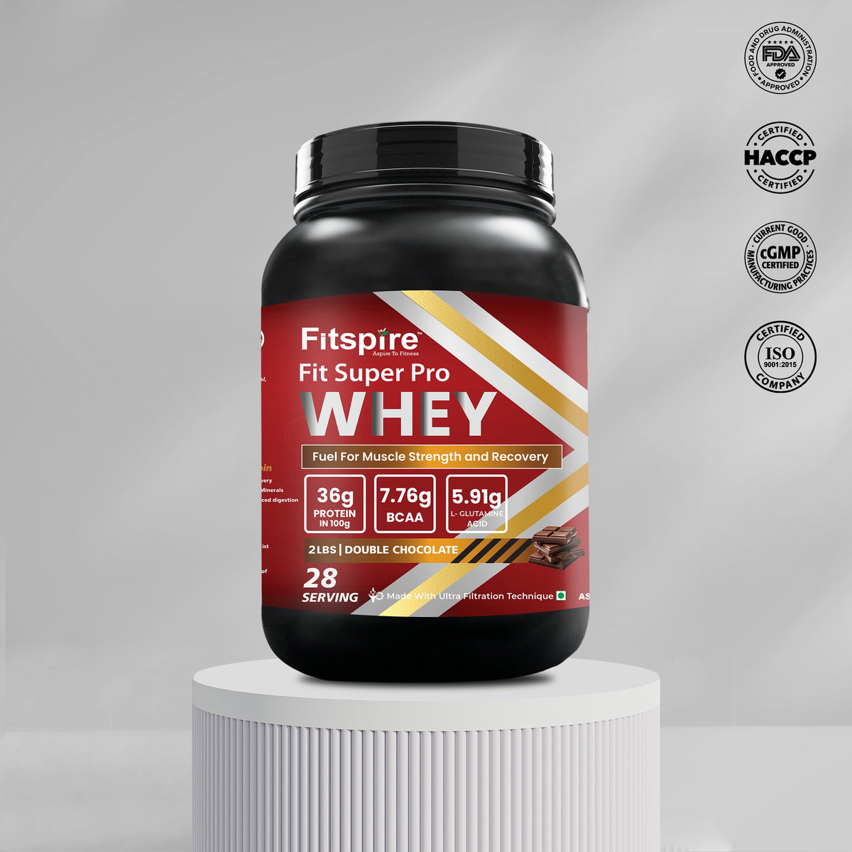 Fit Super Pro Whey Protein - Double Chocolate (2Lbs)