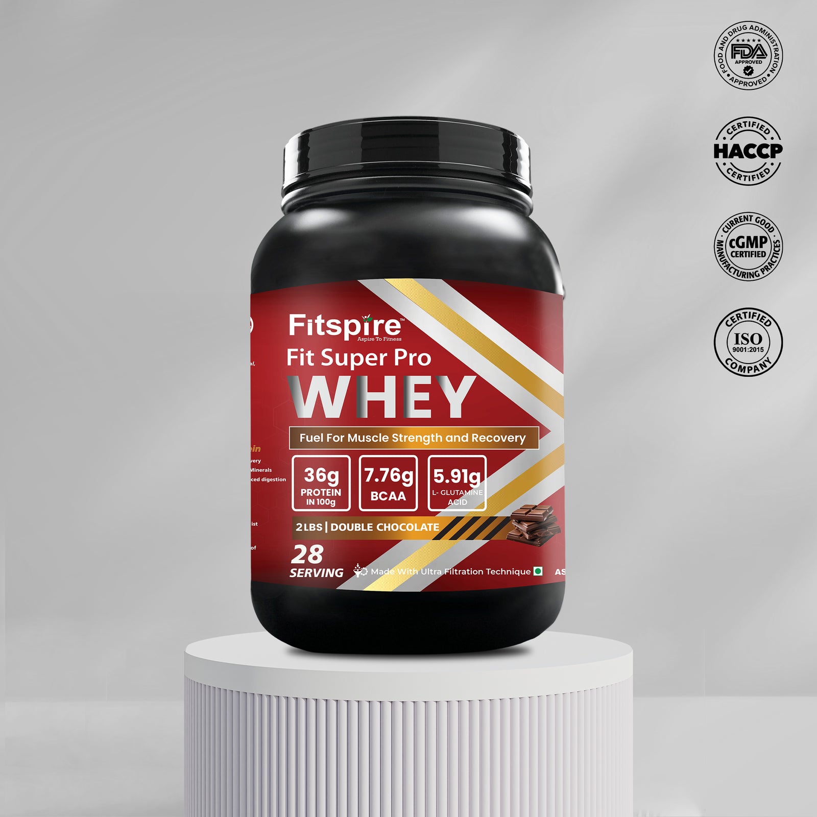 Fit Super Pro Whey Protein - Double Chocolate (2Lbs)