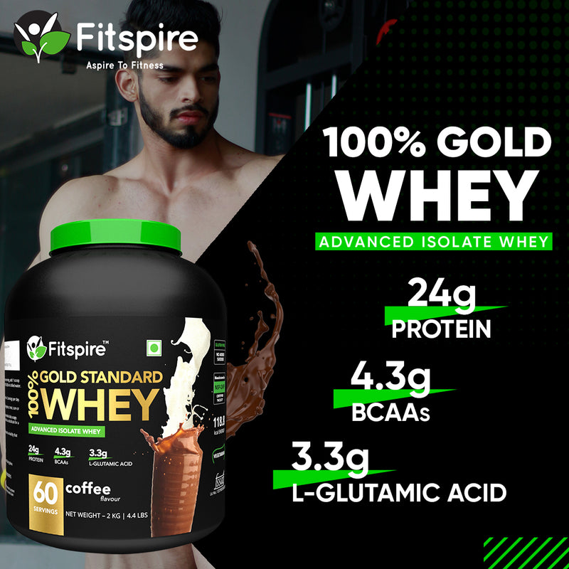 Advanced Gold Isolate Whey Protein 2kg - (Coffee)